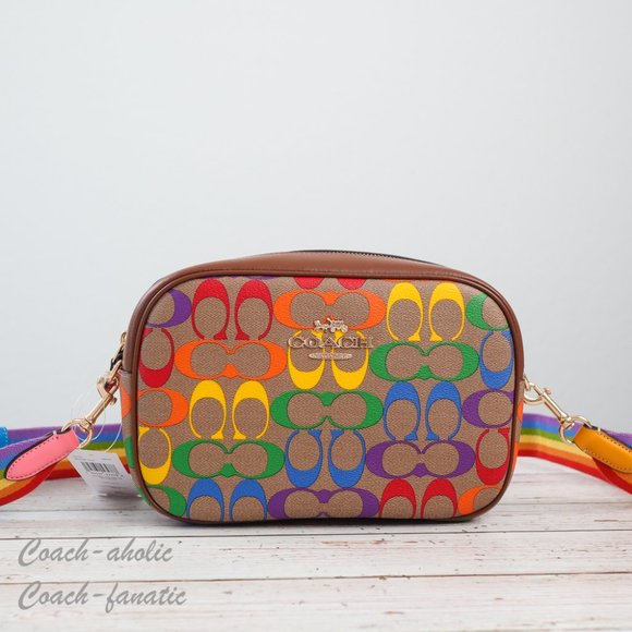 Coach Bags Nwt Coach Ca75 Jamie Camera Bag In Rainbow Signature